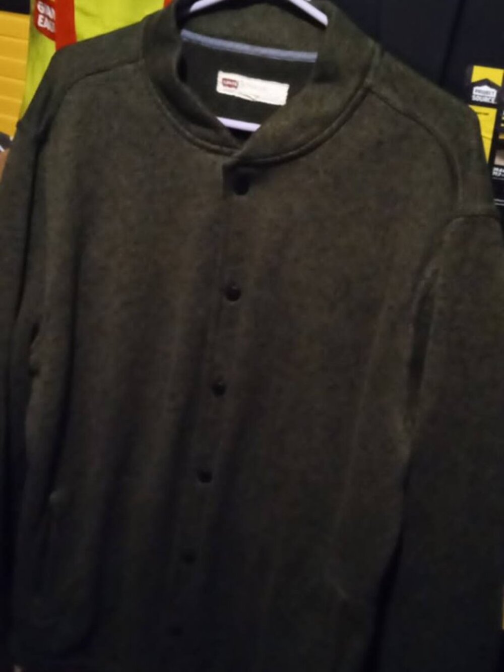 levis strauss & co vintage sweater w/snaps XL grey